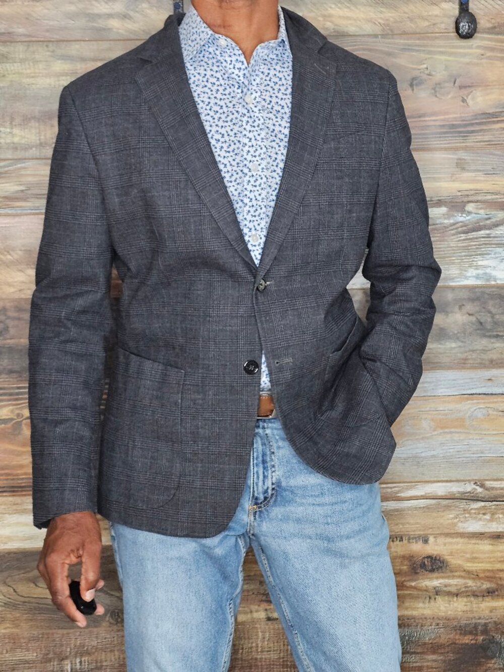Banana Republic Slim Fit Tessuti Italian Cotton Working Cuffs Blazer Jacket 42S